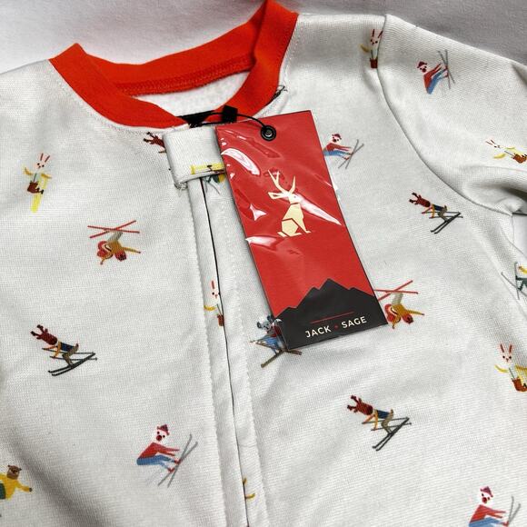 Jack and Sage One Piece Sleeper Baby Size 18mo Animal Shred All Over Print NWT - Picture 3 of 9